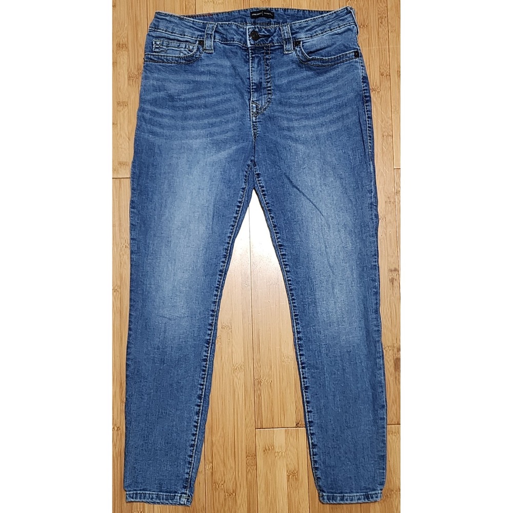 True Religion Jeans Womens 31 Blue Mid Rise Skinny Stretch Curvy Jennie 31x27
